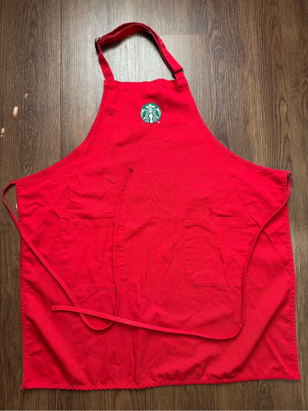 Starbucks Red Apron with Current Logo